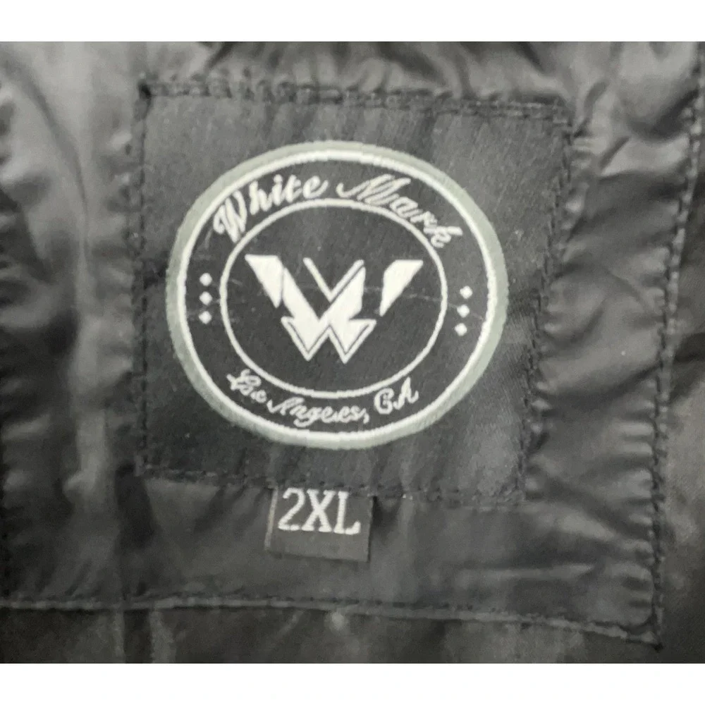 Women Puffer Jacket 2XL Black Gold Silver Zip Pockets Outdoor Winter Travel Coat